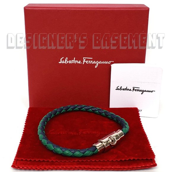 Salvatore Ferragamo Other - SALVATORE FERRAGAMO green & blue Leather bracelet